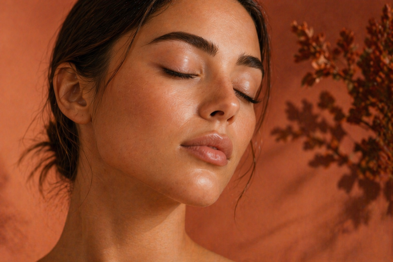 Beautiful woman with radiant skin